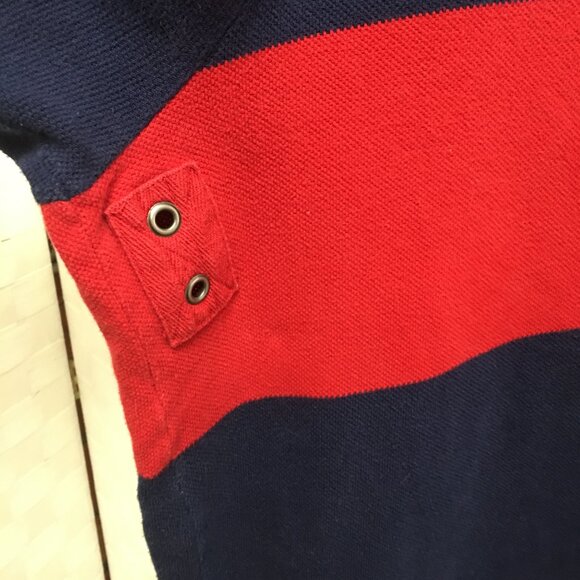 Vintage Polo Ralph Lauren Rugby Striped Polo 3XLT - Picture 9 of 14